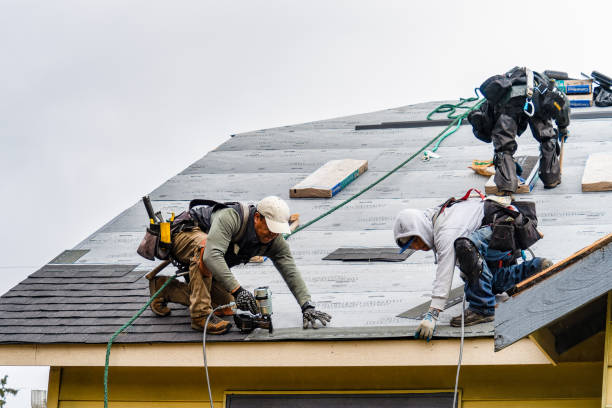 Professional Gutter Installation technician working in Avon, CO